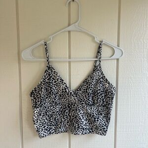 SHEIN Black and White Fitted Crop Camisole